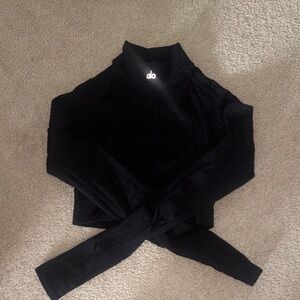 Alo Black Long Sleeve Top